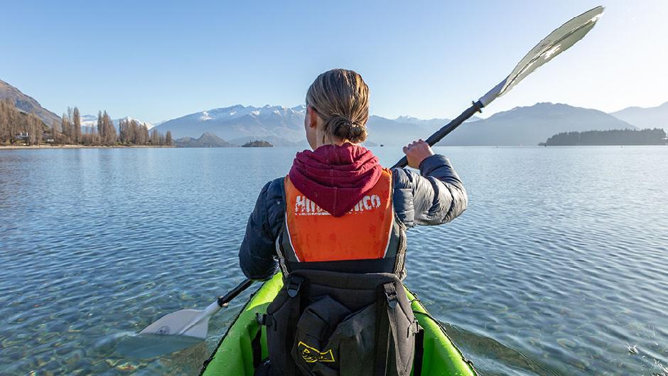 Immerse yourself in Lake Wanaka with the freedom to explore at your own pace on a kayak or paddle board. Enjoy the calm of having a piece of the lake all to yourself, and soak in the scenery up close!